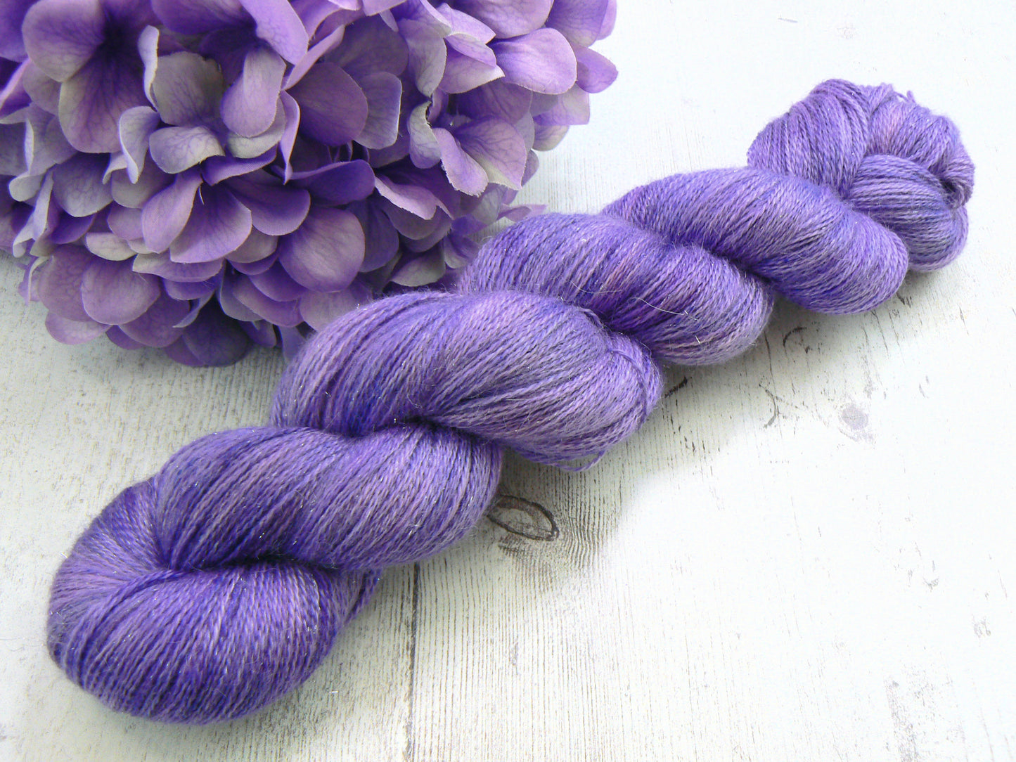 Purple Dusk, Alpaca Silk Cashmere Sparkle Lace