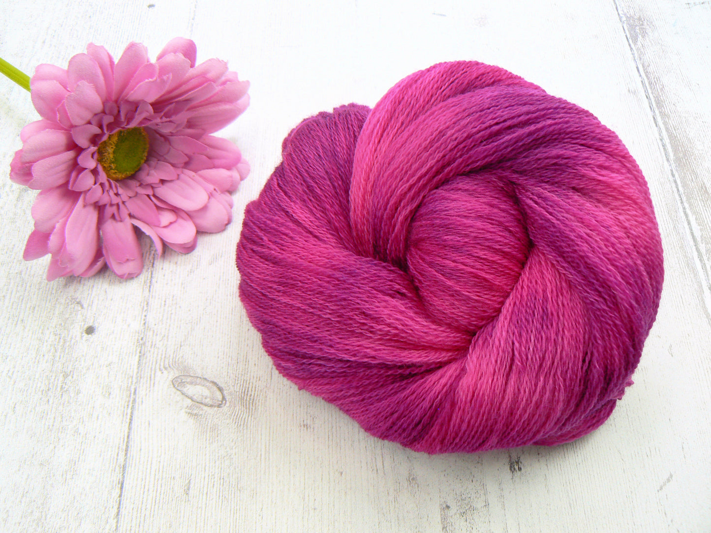 Magenta Orchid, Falklands Merino Light Lace