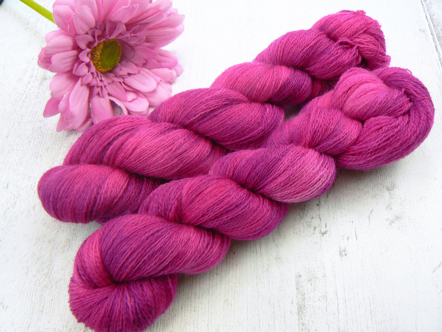 Magenta Orchid, Falklands Merino Light Lace