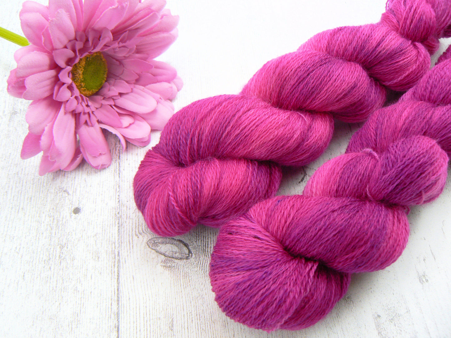 Magenta Orchid, Falklands Merino Light Lace