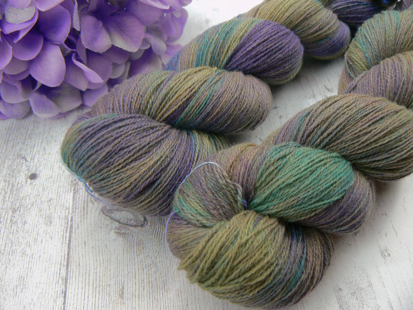 Deep Lavender Sky, Merino Cashmere Silk Fine Lace