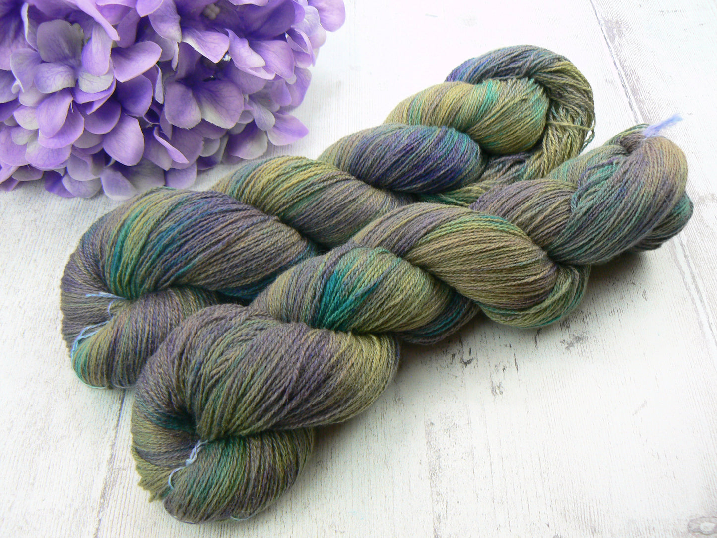 Deep Lavender Sky, Merino Cashmere Silk Fine Lace