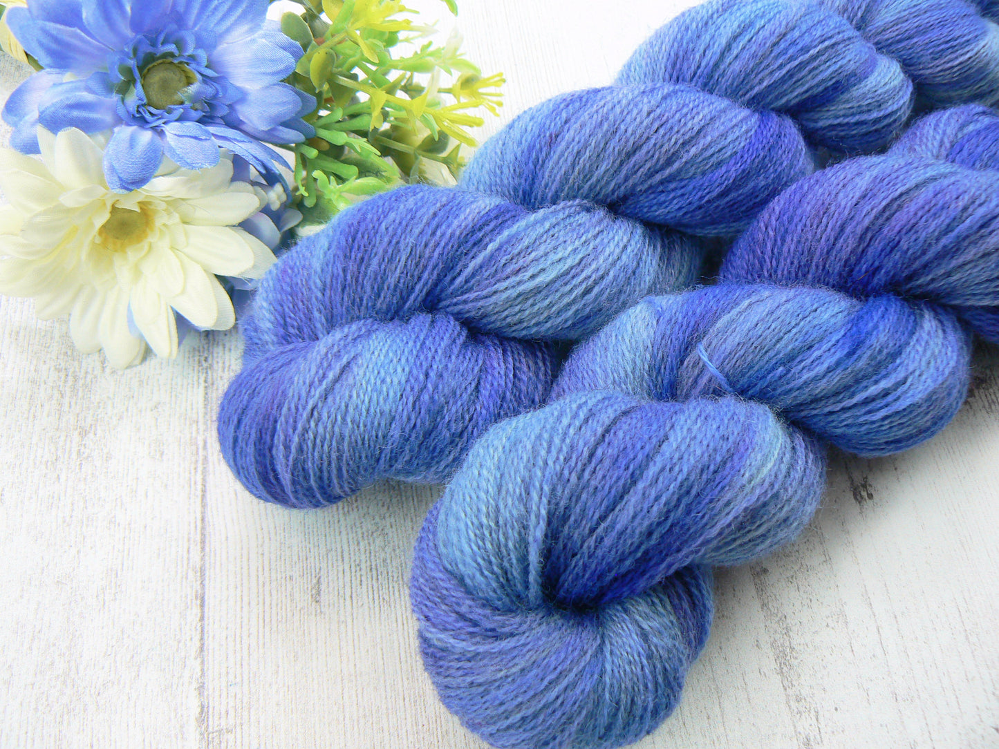 Cornflower Blues, Falklands Cormo Wool Lace