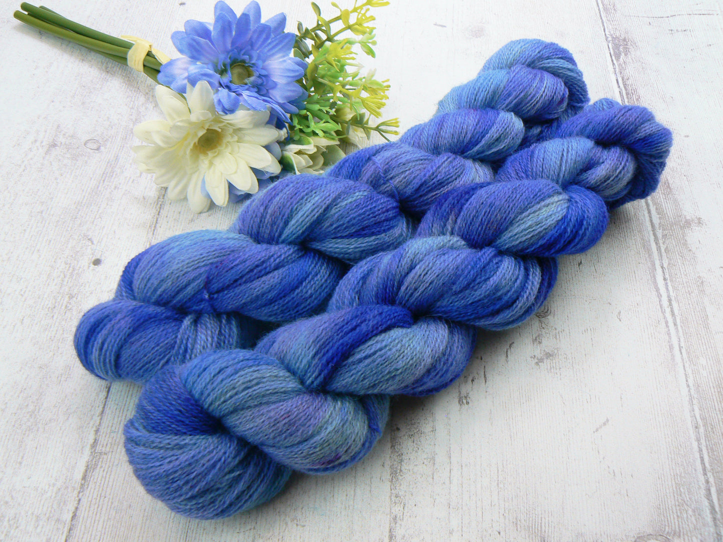 Cornflower Blues, Falklands Cormo Wool Lace