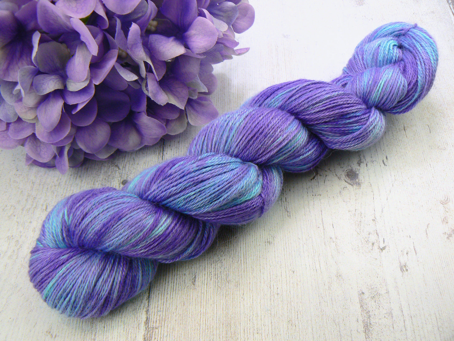NEW COLOURWAY: Heather in the Mist, Baby Alpaca Silk Cashmere 4-ply