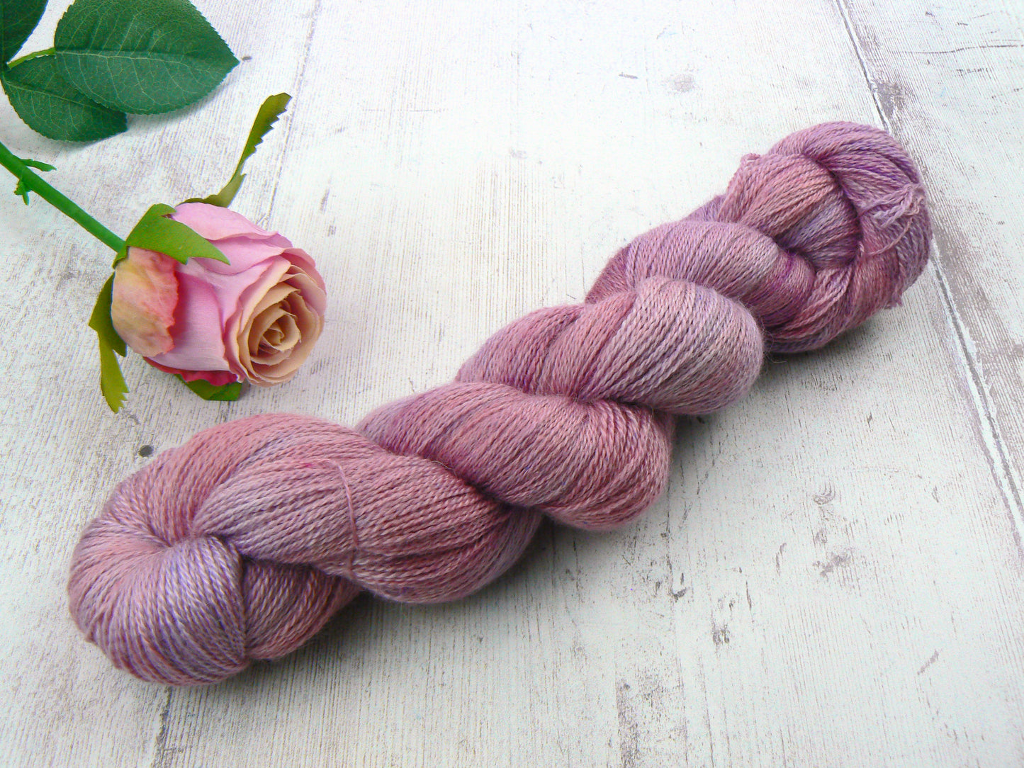 NEW COLOURWAY: Wine and Roses, Baby Alpaca Silk Cashmere Lace