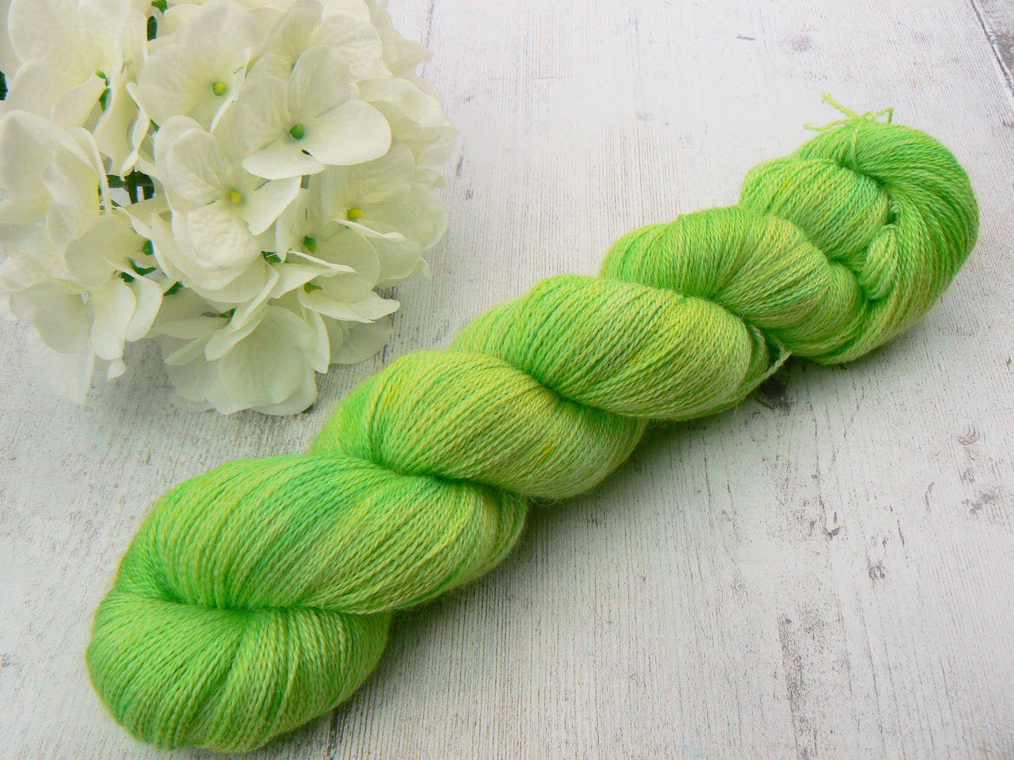 NEW COLOURWAY: Little Green Apples, Baby Alpaca Silk Cashmere Lace