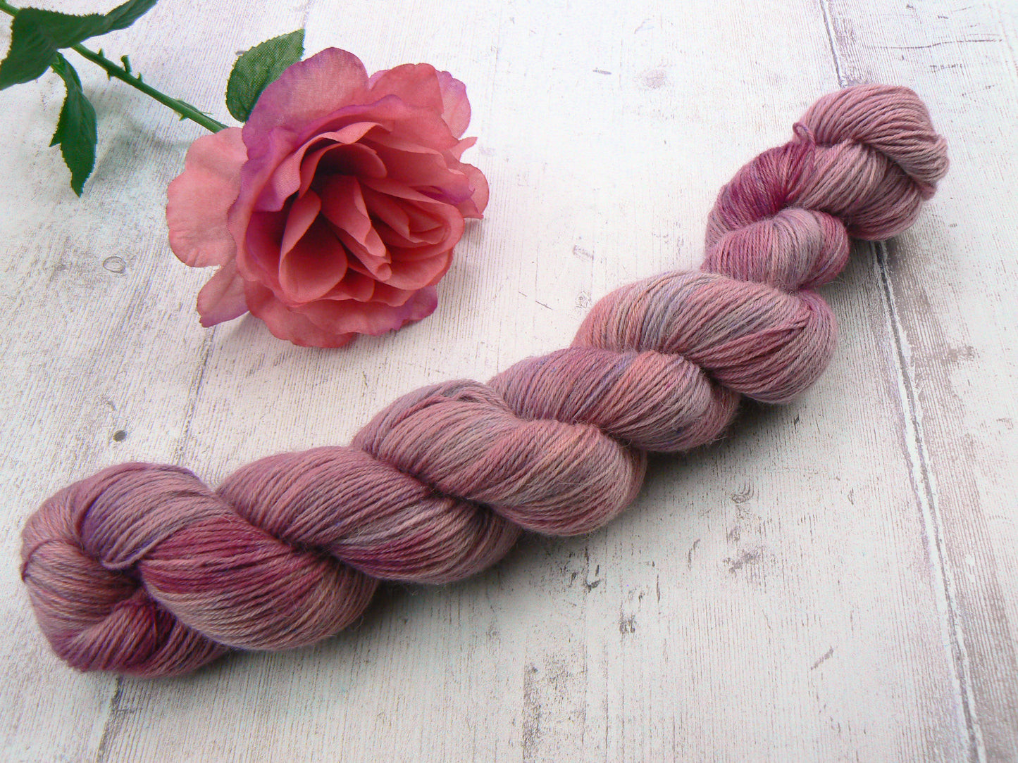 Wine and Roses, Alpaca Blue Faced Leicester 4-ply