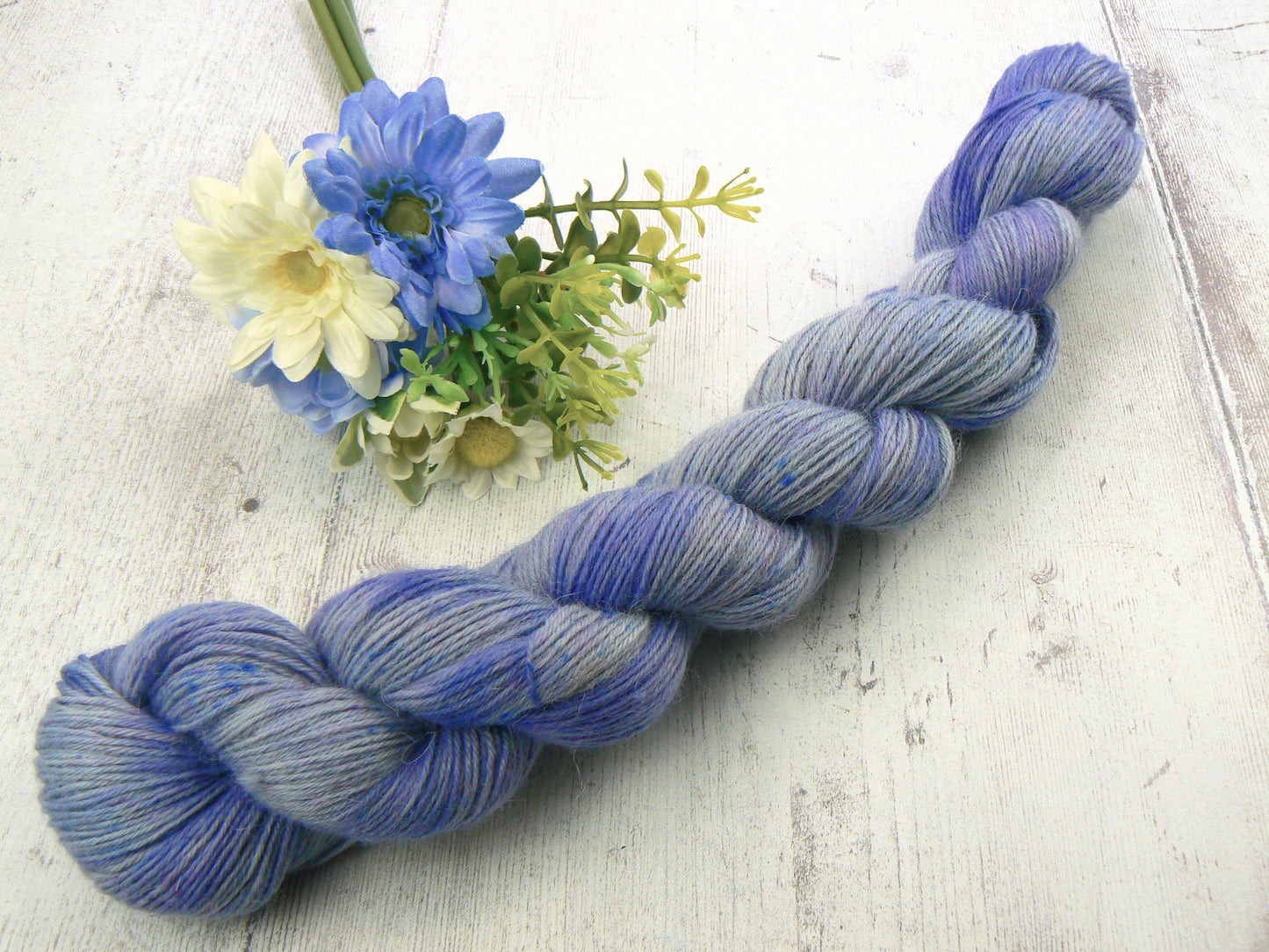 NEW COLOURWAY: Blue Shimmer, Alpaca Blue Faced Leicester 4-ply