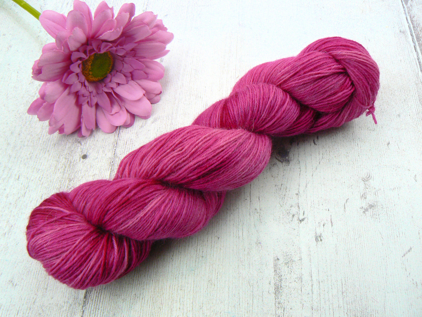 NEW COLOURWAY: Hot Pink, Alpaca Blue Faced Leicester 4-ply