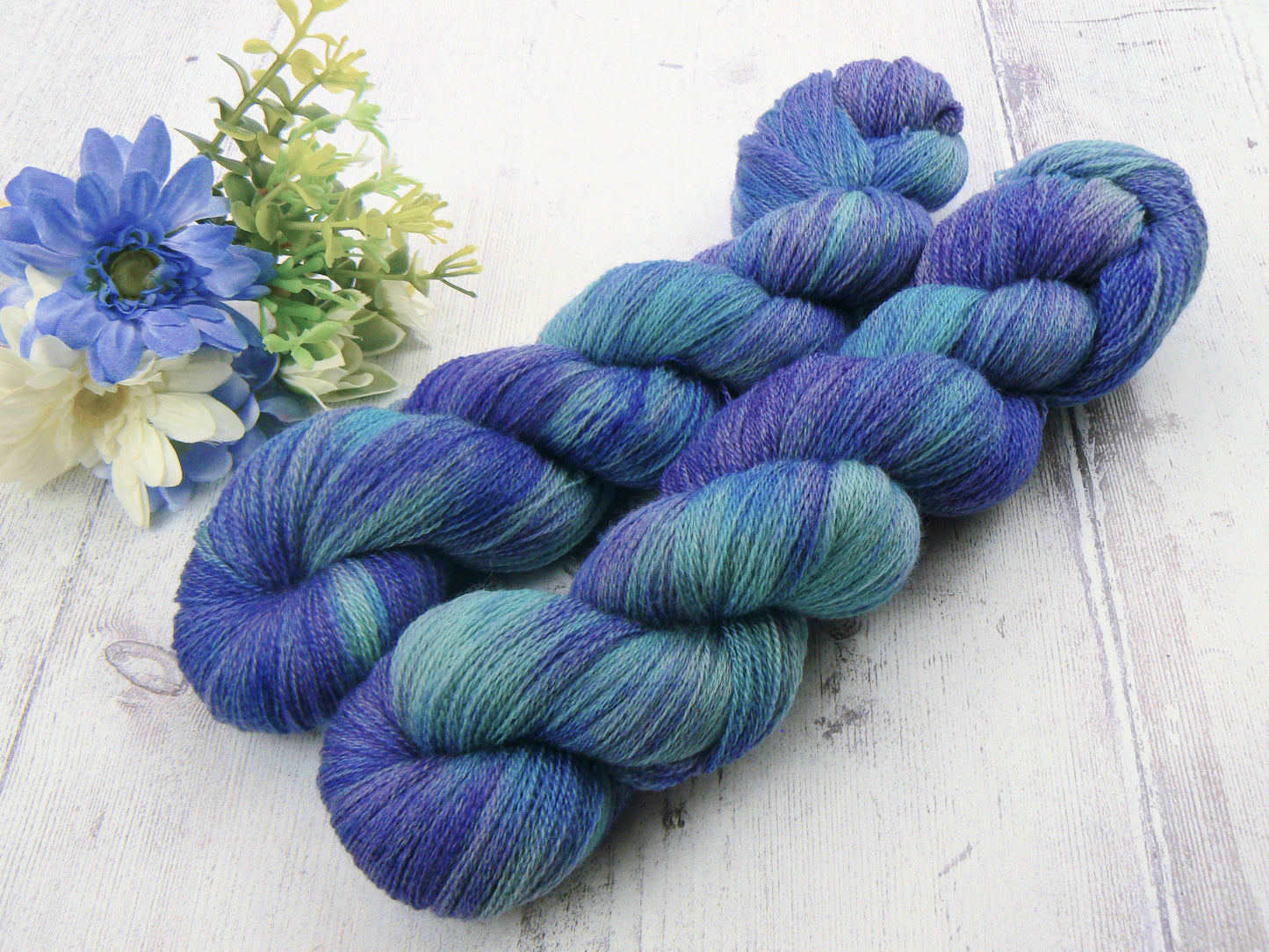 Deep Lavender Sky, Merino Silk Cobweb Lace (50:50)