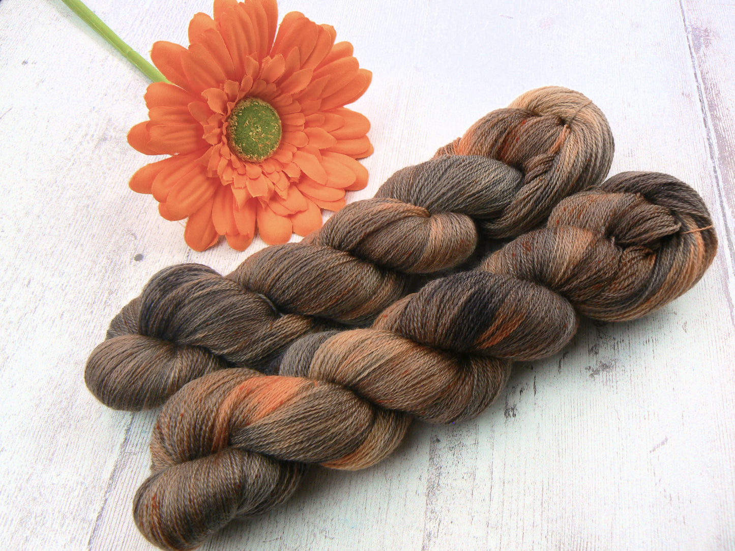 Bitter Chocolate Truffle, Merino Silk Cobweb Lace (50:50)