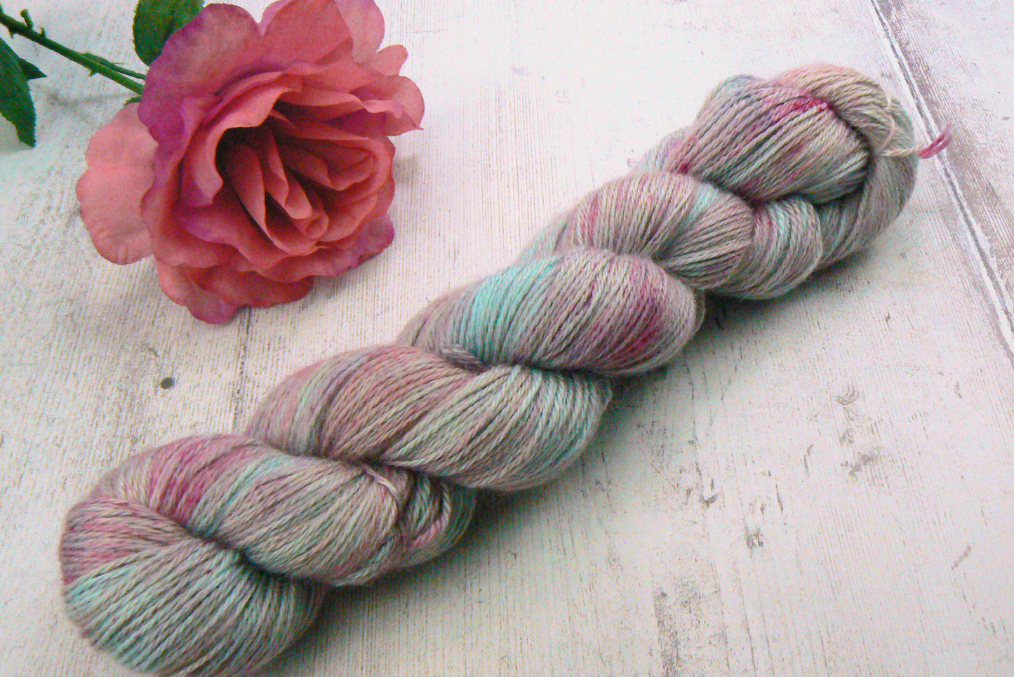 Frosted Petals, Baby Alpaca Silk 4-ply