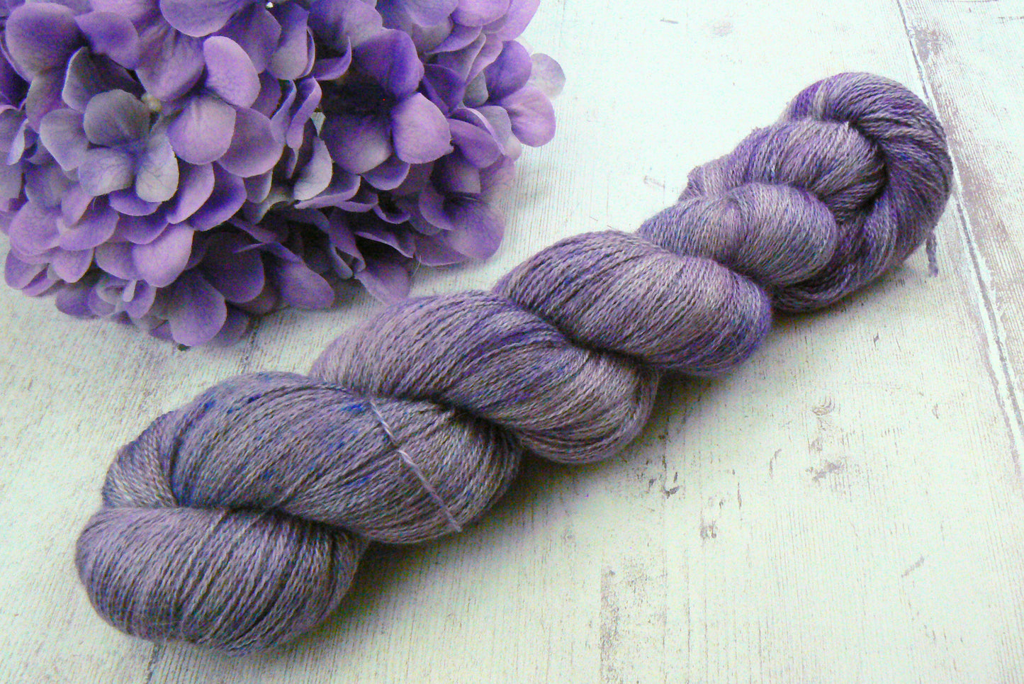NEW COLOURWAY: Weeping Wisteria, Baby Alpaca Silk Cashmere Lace