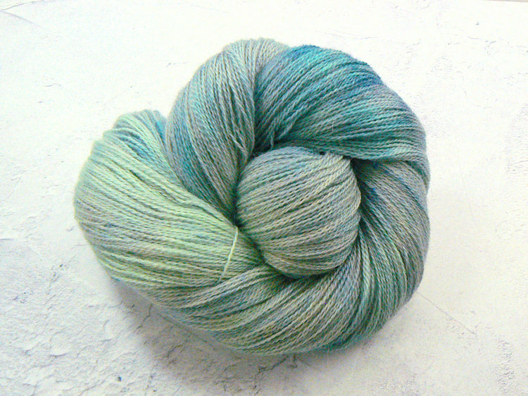 Soft Greens, Baby Alpaca Lace