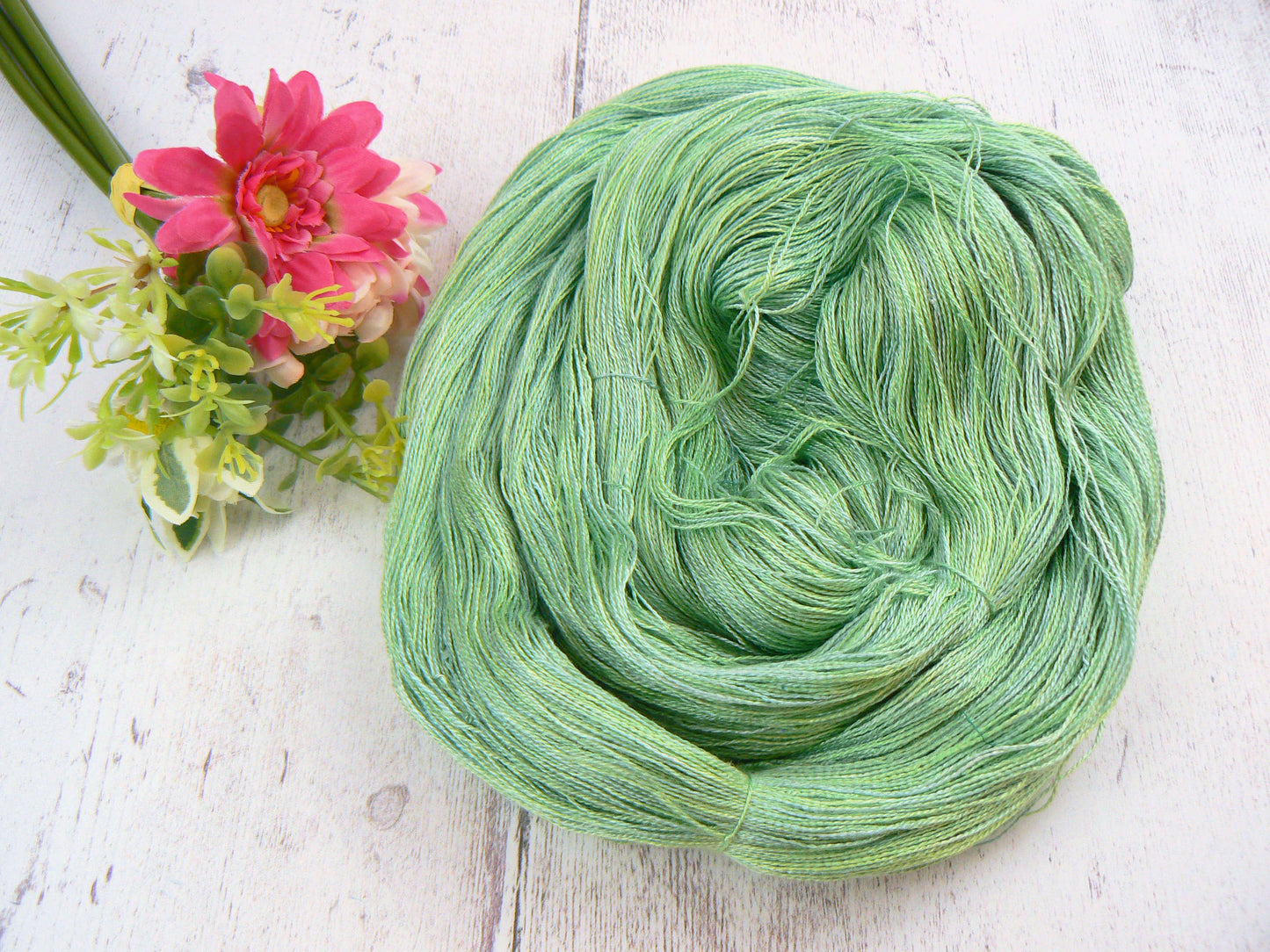Leafy Greens, Fine Spun Silk Lace (SLL)