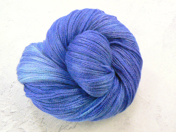 Blue Anemone, Alpaca Silk Cashmere Sparkle Lace
