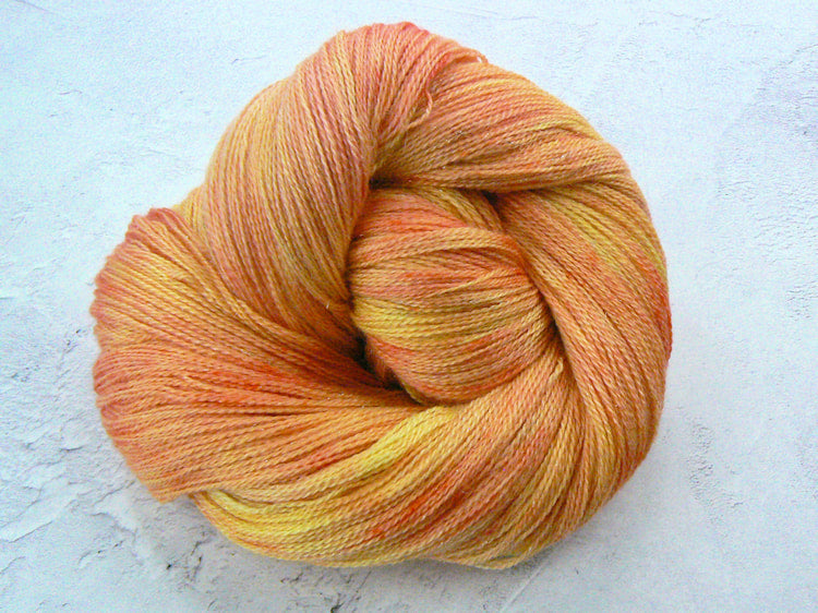 Autumn Gold, Alpaca Silk Cashmere Sparkle Lace