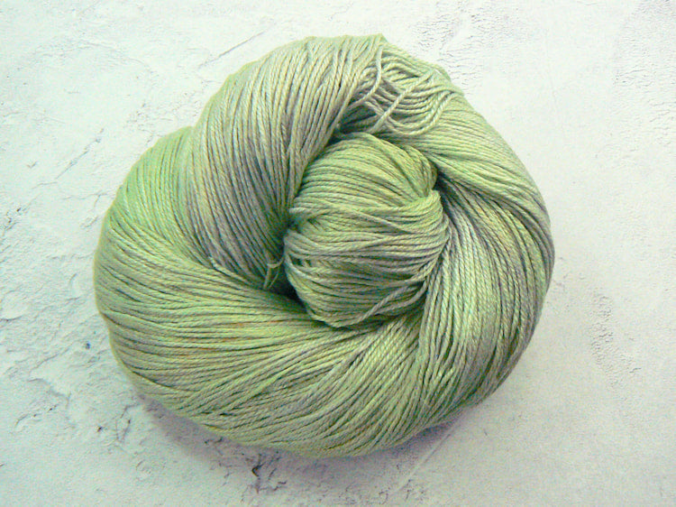 Pale Mint, Spun Silk 4-ply (ISS)