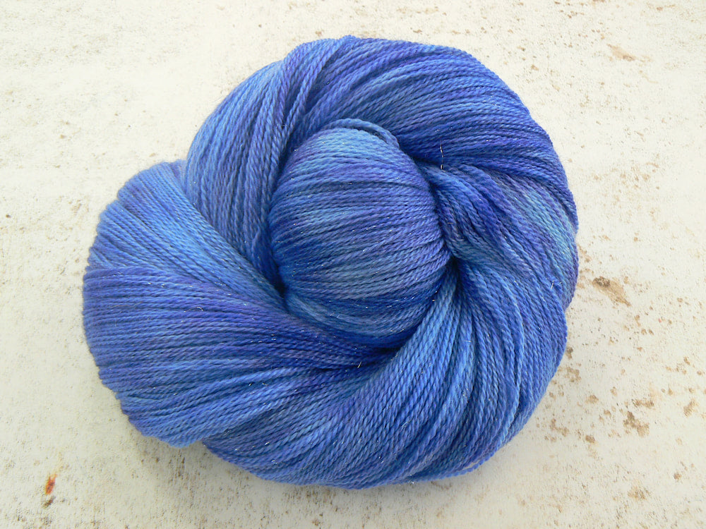 Sparkling Sapphires, Merino Silk Sparkle Lace (SPL)