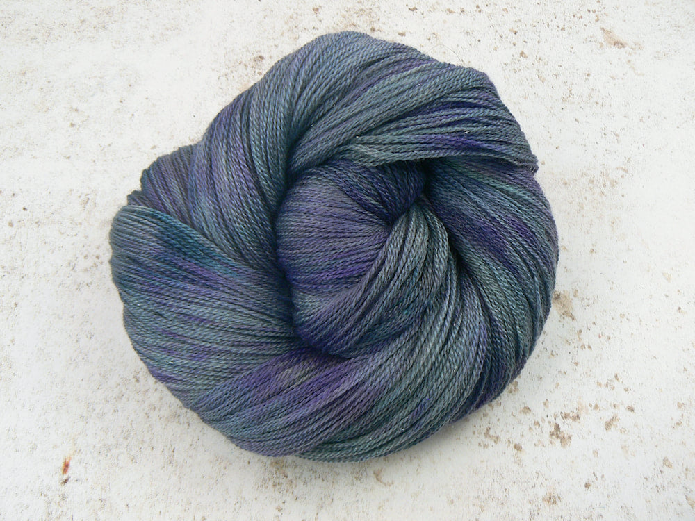 Violets in the Shadows, Merino Silk Sparkle Lace (SPL)