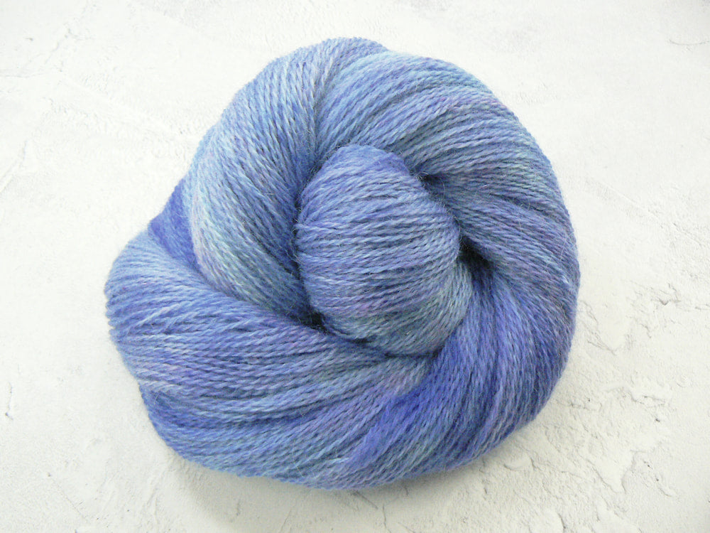 Hyacinths in Blue, Corriedale Mohair 4-ply (COS)