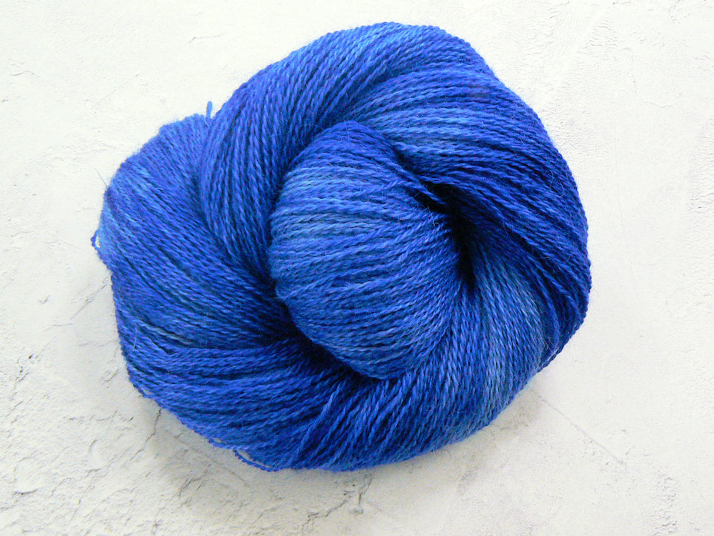 Sapphire Blues, British Suri Alpaca Silk 4-ply yarn (SUS)