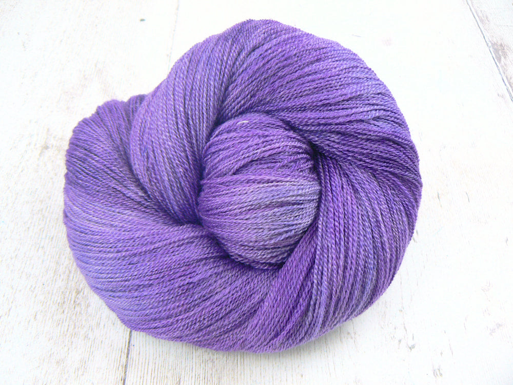 Perpetually Purple, Merino, Cashmere and Rose Lace