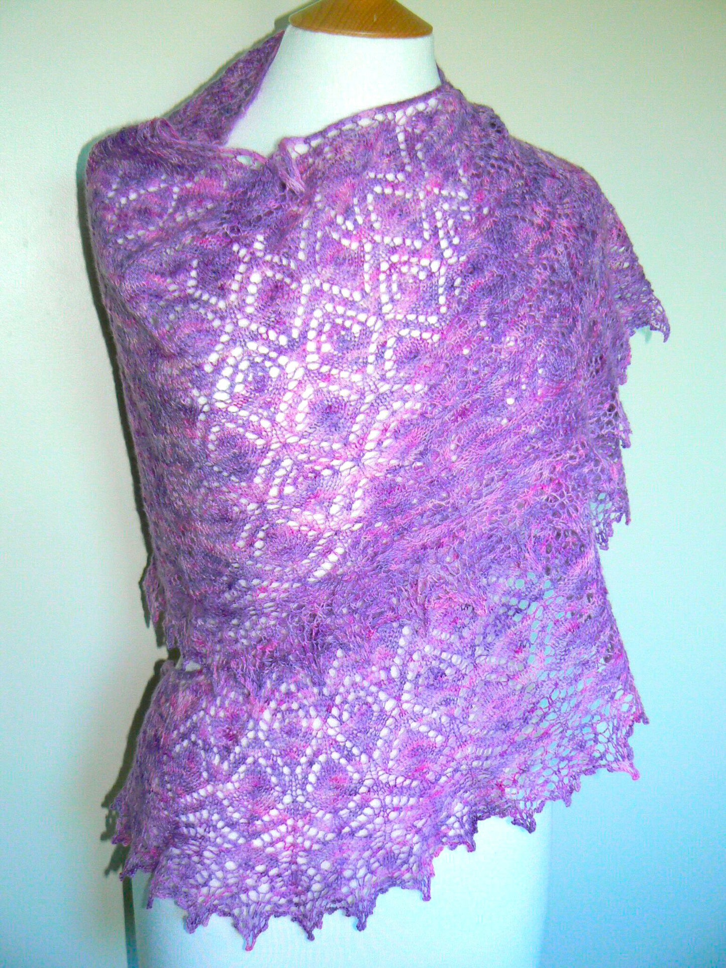 Highland Heather Shawl Kit - Large Size - Merino Silk Sparkle Lace