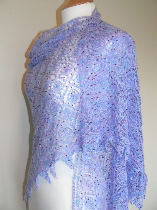 Abbey's Shawl Kit - Large Size - Alpaca Silk Cashmere Fine Lace