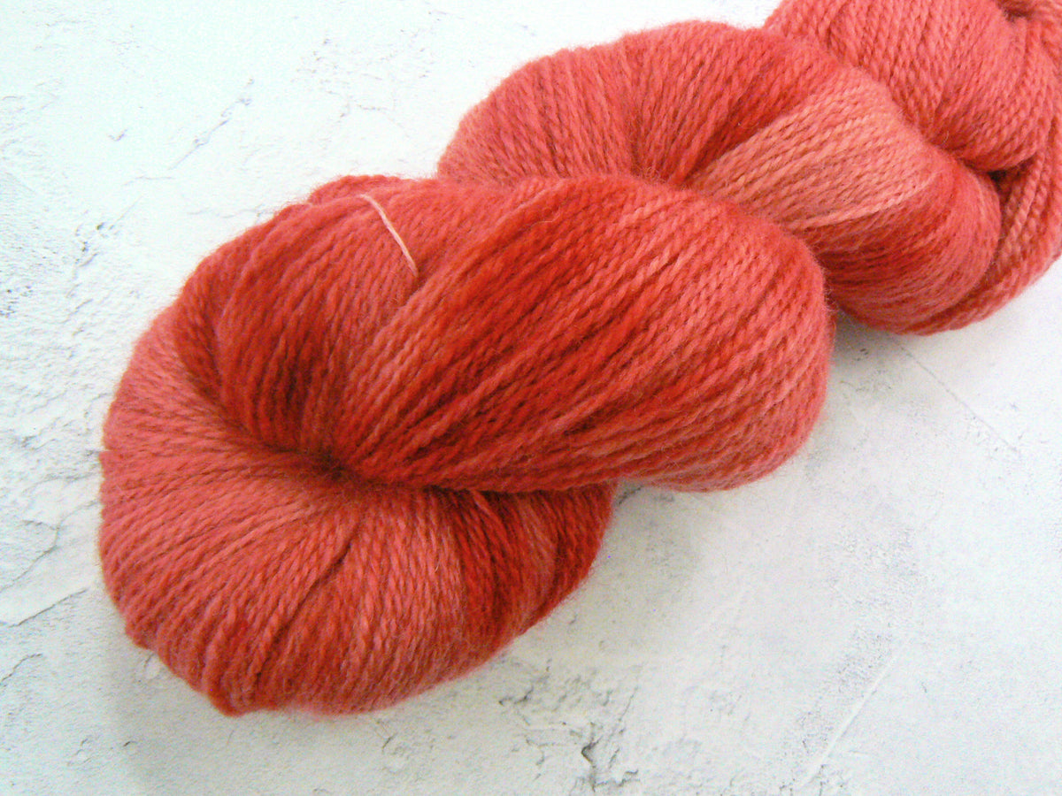 Perfectly Poppy, Blue Faced Leicester 4-ply