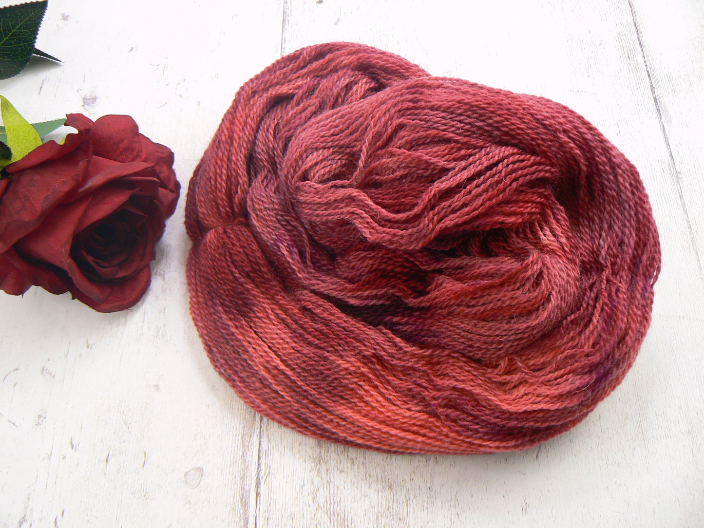 NEW COLOURWAY: Rose in Burgundy, Blue Faced Leicester Mohair 4-ply (MFS)