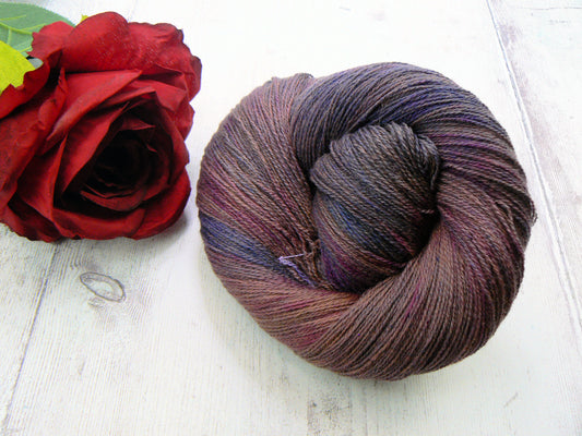 Orchid Deep, Merino Cashmere Silk Fine Lace