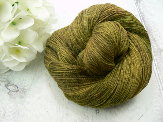 Fern Green, Merino Cashmere Silk Fine Lace