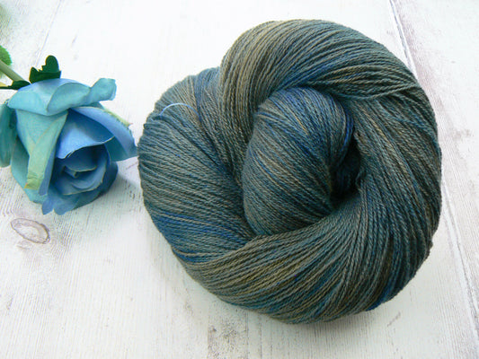 Blue Shadows, Merino Cashmere Silk Fine Lace