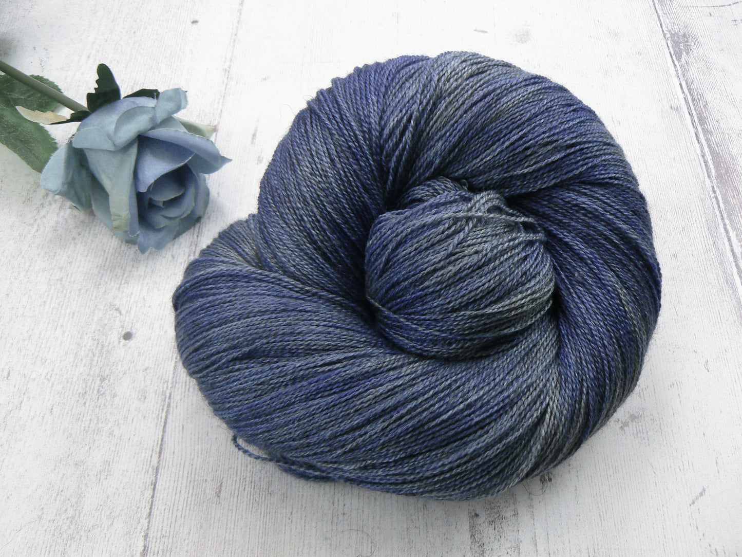 Blue Shadows, Merino Silk Yak Lace