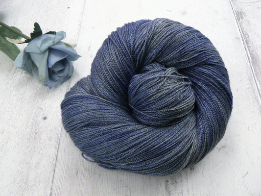 Blue Shadows, Merino Silk Yak Lace