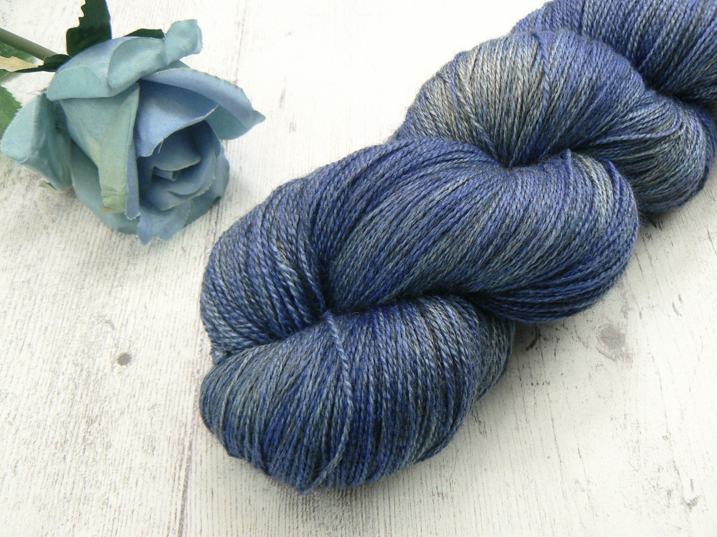 Blue Shadows, Merino Silk Yak Lace