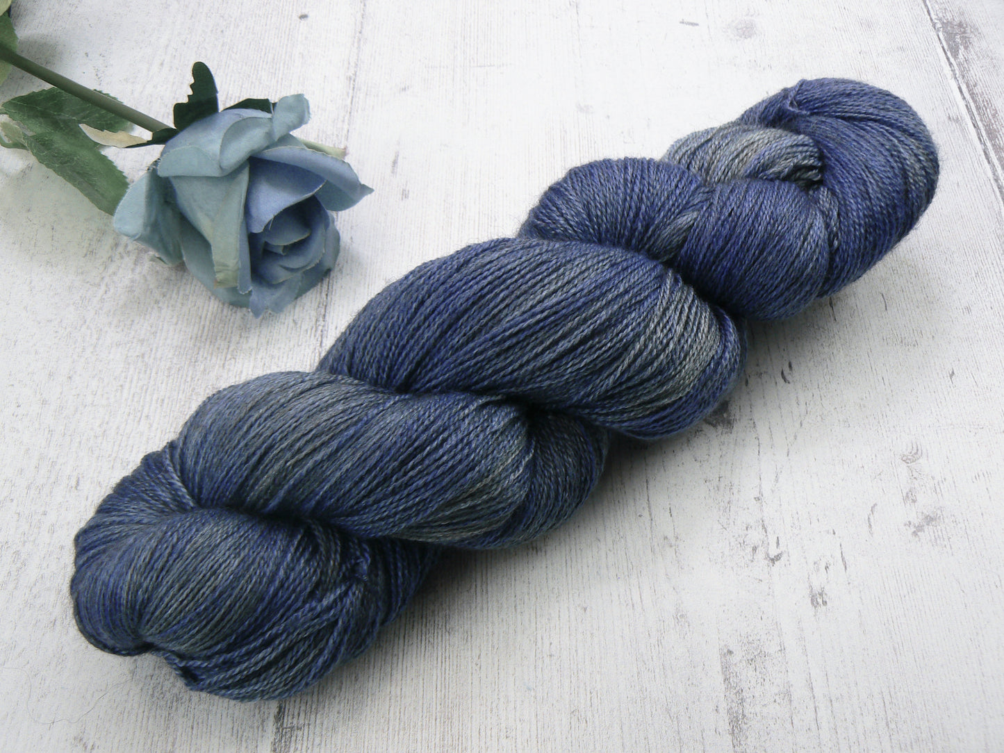 Blue Shadows, Merino Silk Yak Lace
