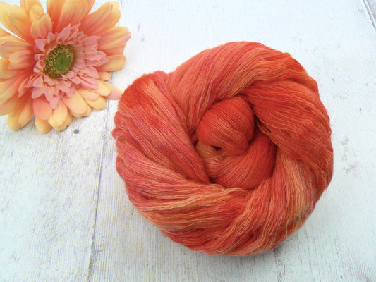 Peach Sorbet, Shetland Cobweb Lace