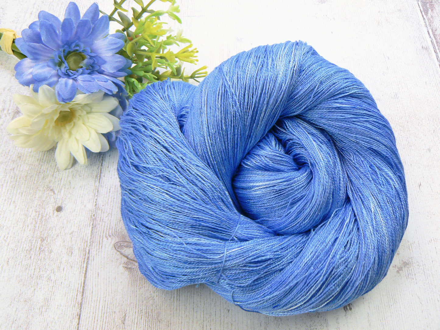 NEW COLOURWAY: Sapphires in a Sulk, Fine Spun Silk Lace
