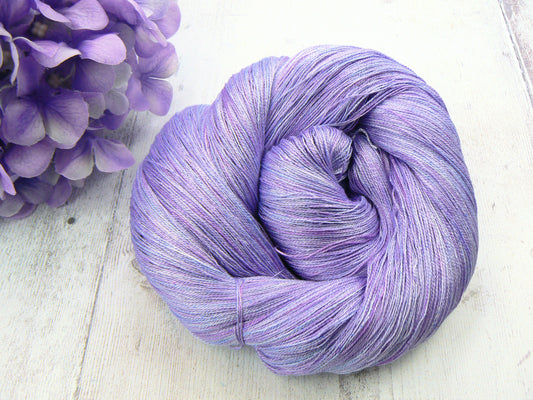 Reserved for Heather MacMillan: Lavender Fizz, Fine Spun Silk Lace