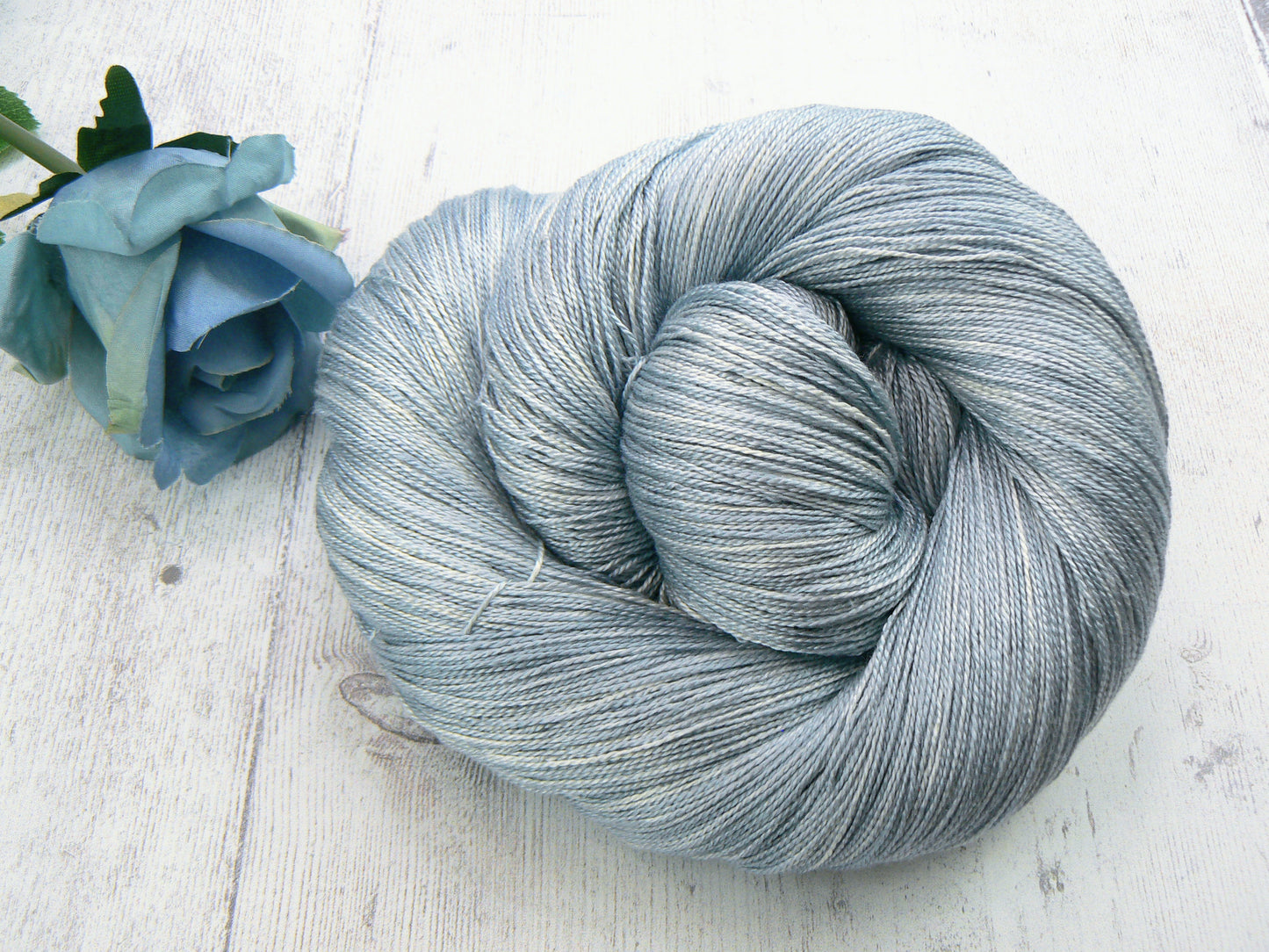 Silvery Skies, Spun Silk Lace