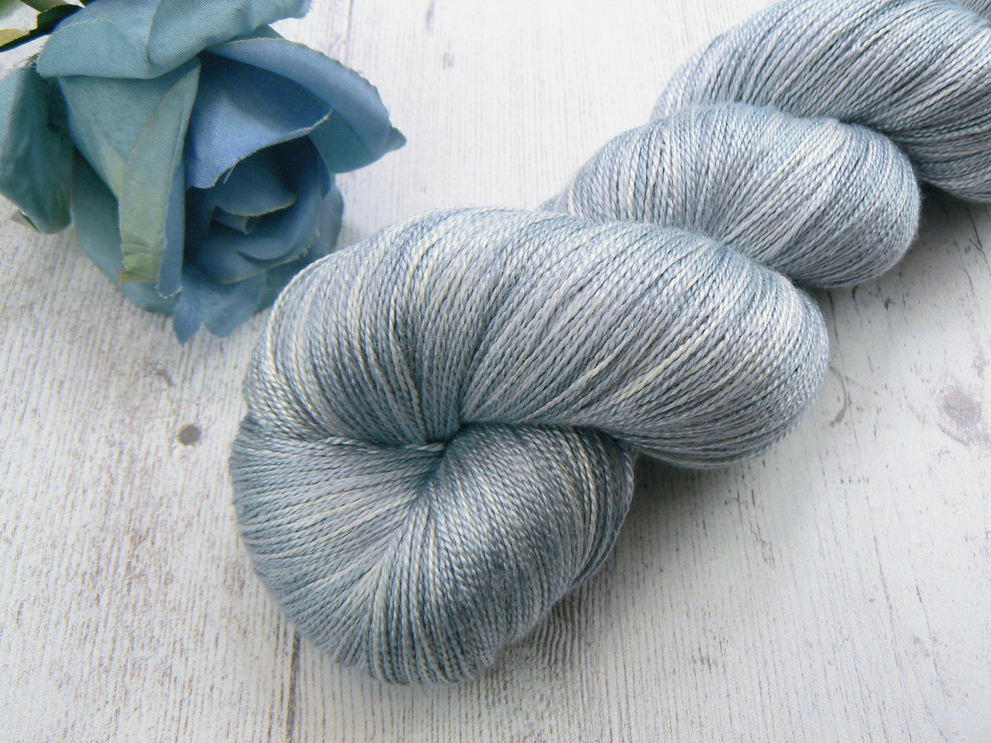 Silvery Skies, Spun Silk Lace