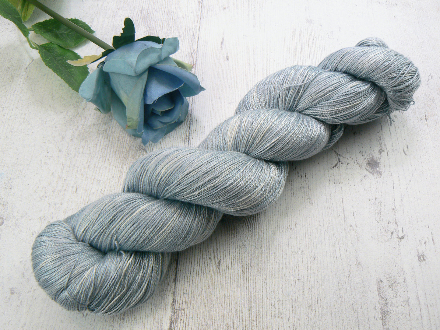 Silvery Skies, Spun Silk Lace