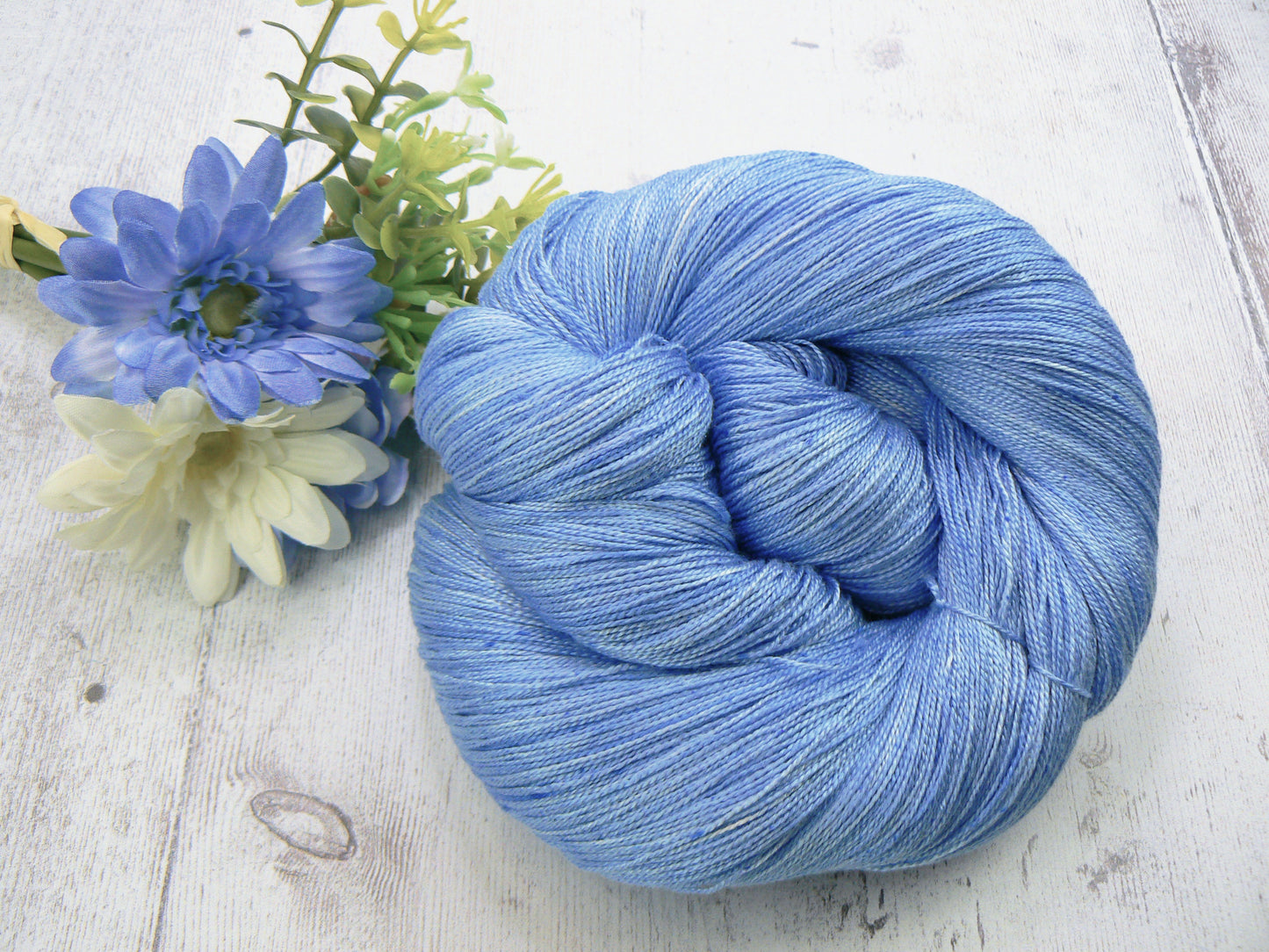 NEW COLOURWAY: Faded Forget-me-not, Spun Silk Lace