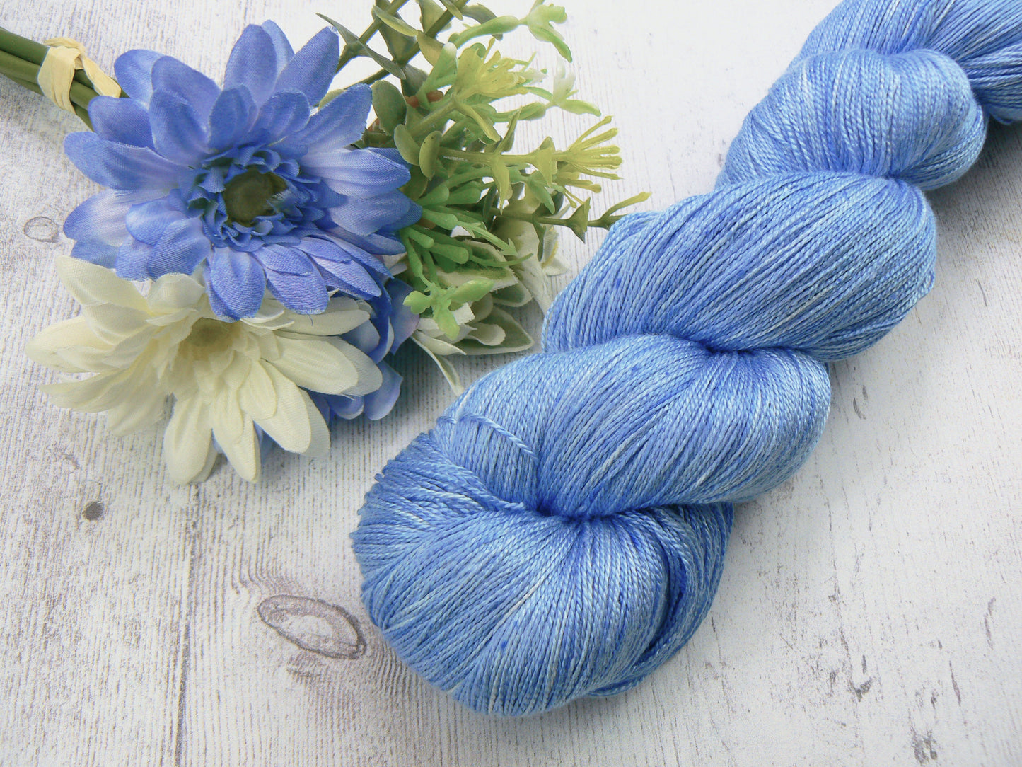 NEW COLOURWAY: Faded Forget-me-not, Spun Silk Lace