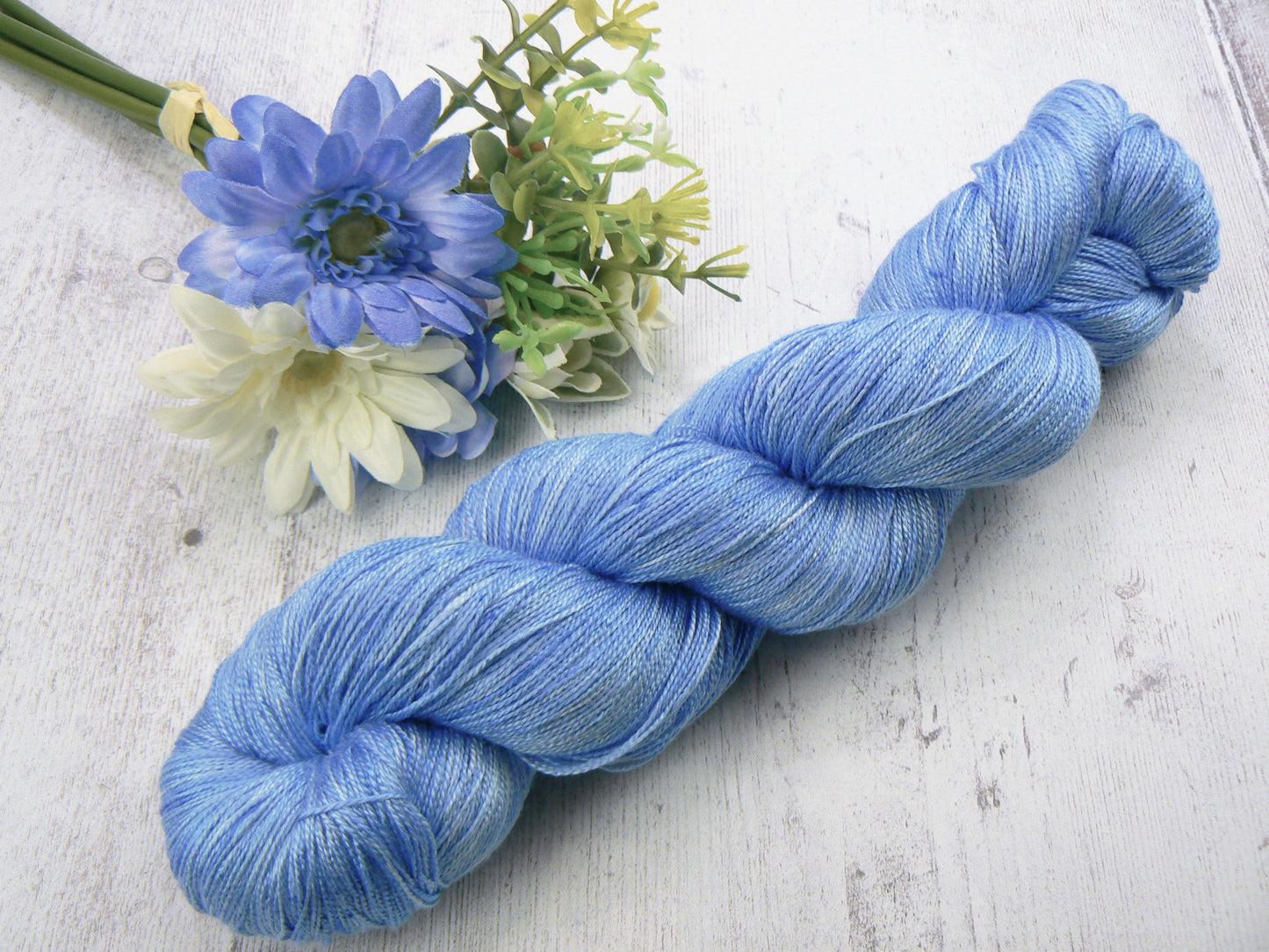 NEW COLOURWAY: Faded Forget-me-not, Spun Silk Lace