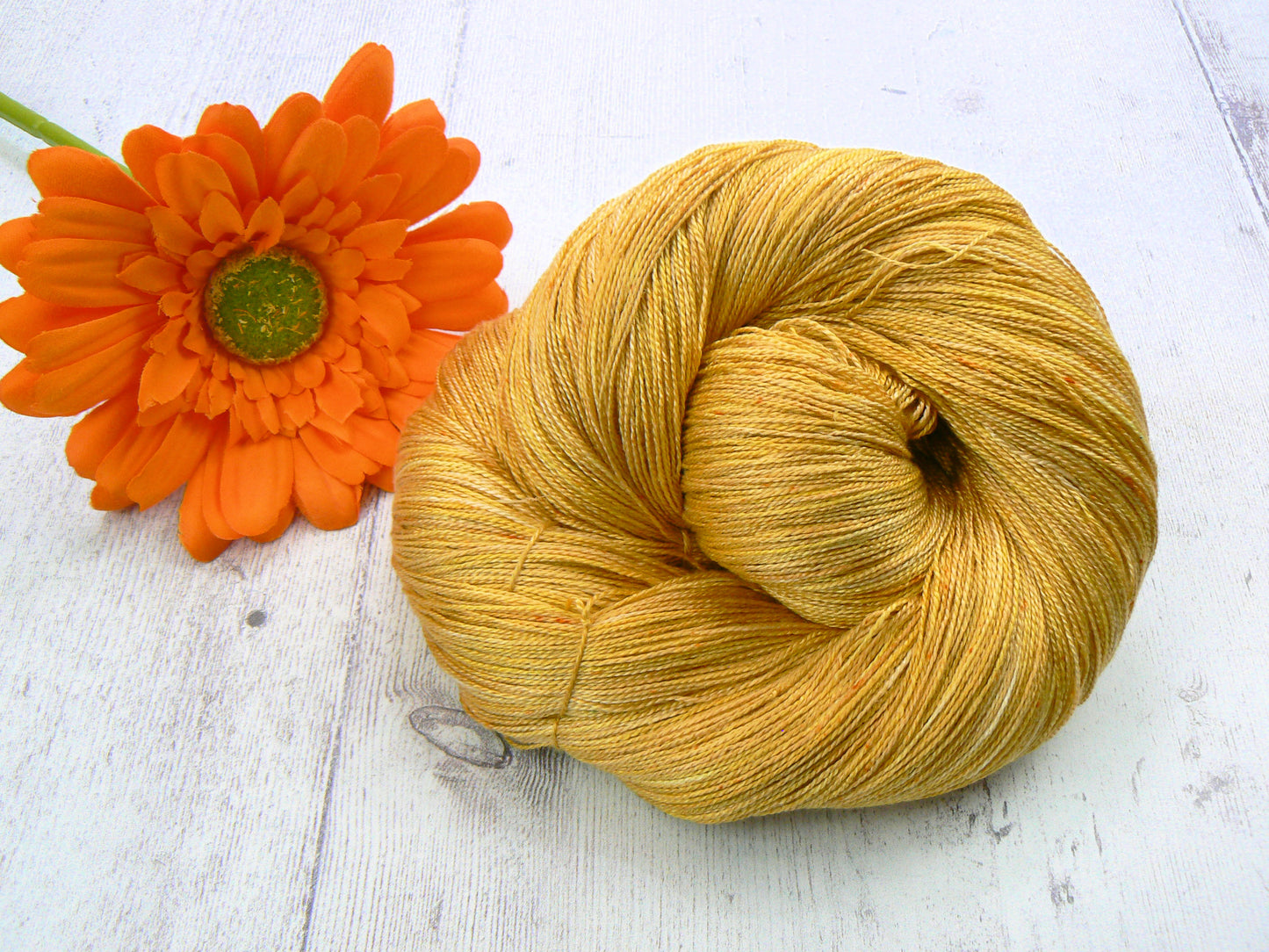 Yellow Ochre, Spun Silk Lace