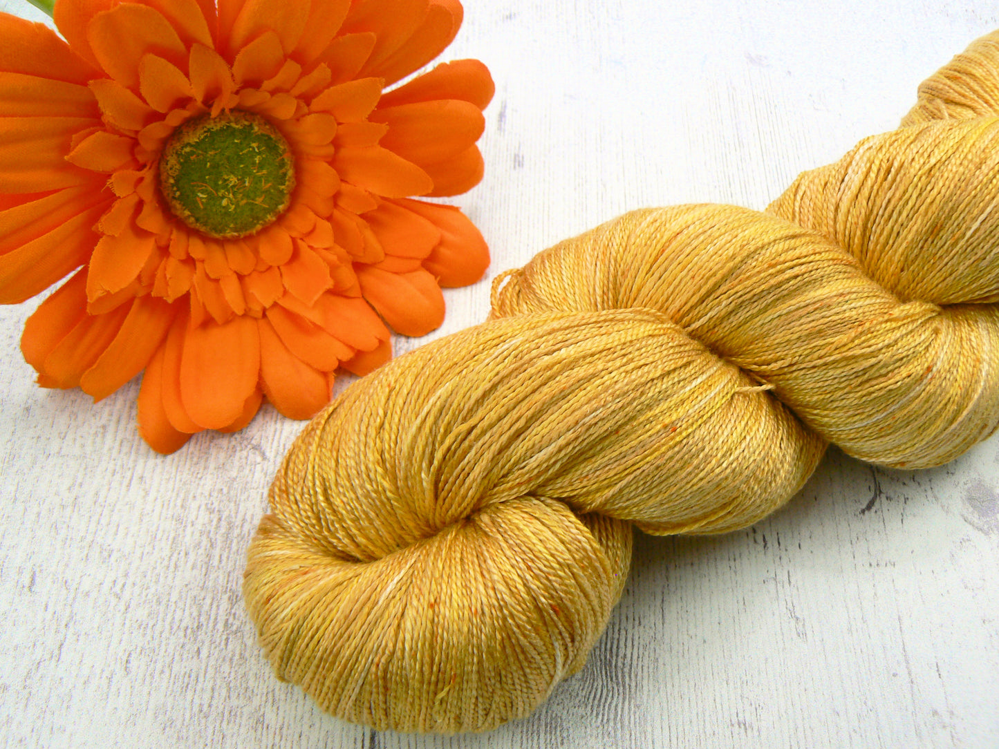 Yellow Ochre, Spun Silk Lace